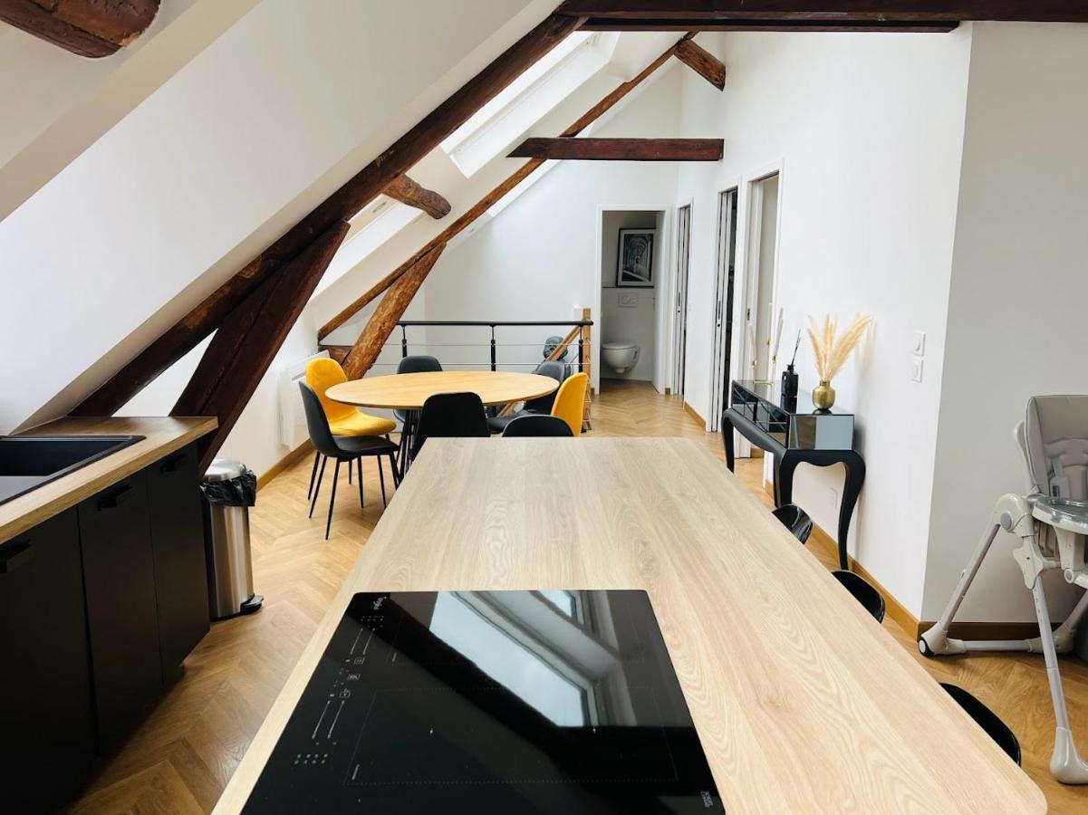 Elegant T4 Centre Reims/Parking Prive Apartment Ngoại thất bức ảnh